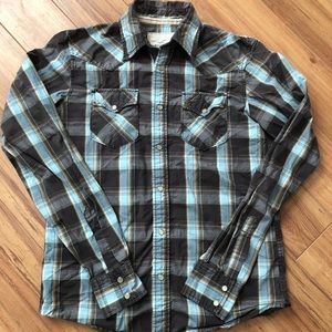 Men’s Hollister pearl snap shirt